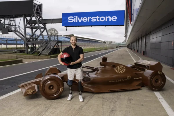 KitKat celebrates Formula 1 partnership with life-size chocolate car