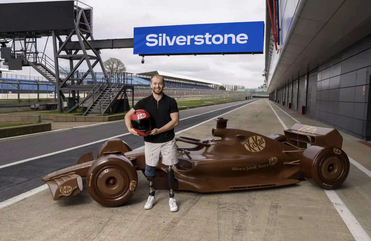 KitKat celebrates Formula 1 partnership with life-size chocolate car