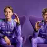 VIDEO: Mercedes swaps black racing suit for purple suits during Miami GP