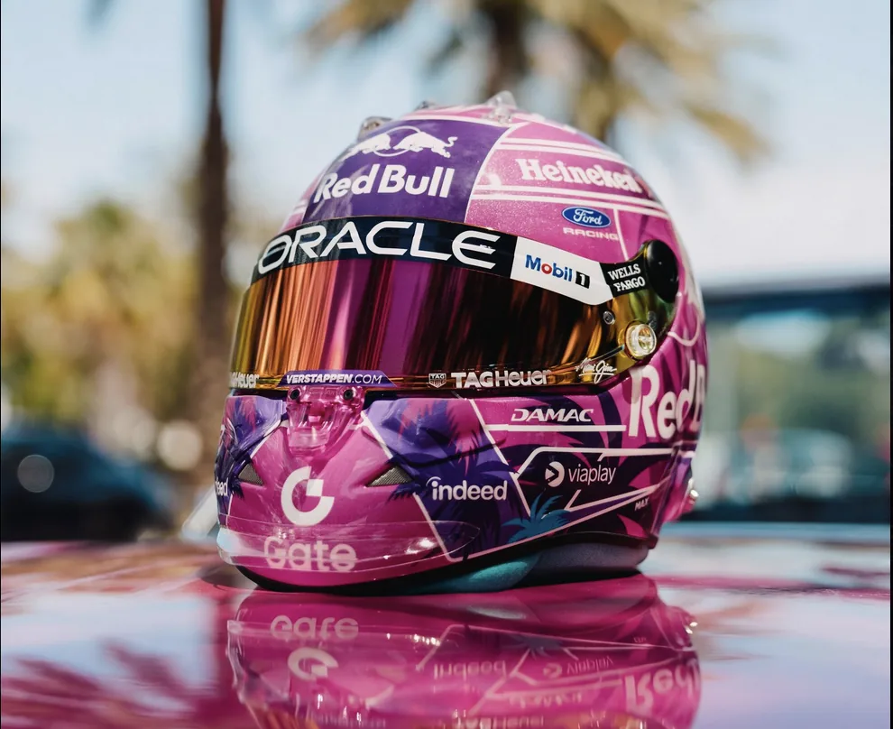 Verstappen cautiously optimistic for Miami, brings pink helmet along