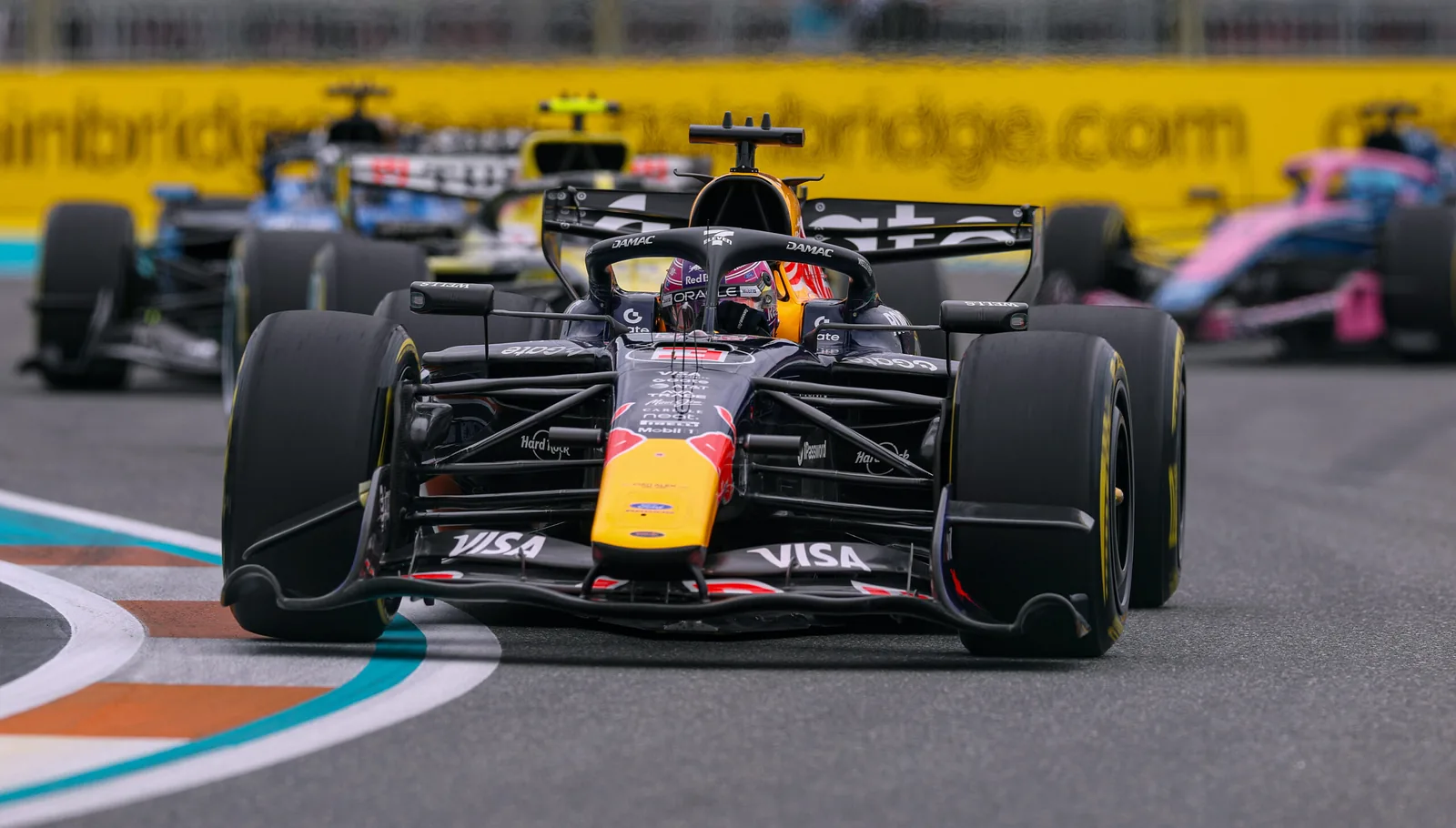 VIDEO: Max Verstappen spins at start of Miami GP, falls far back