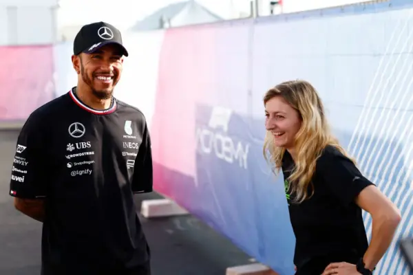 Hamilton saw Doriane Pin writing history in his Mercedes car: ‘Really beautiful’