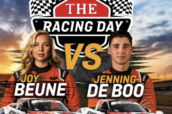 Top skaters Joy Beune and Jenning de Boo trade ice for asphalt during The Racing Day