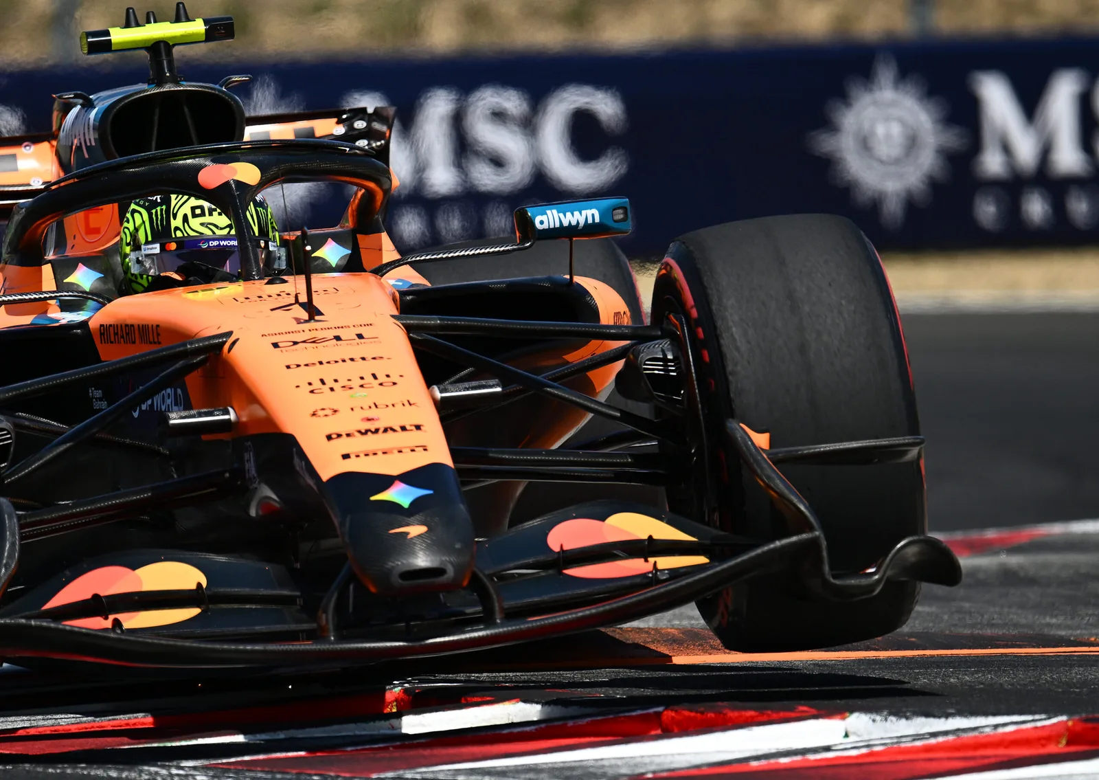 FP3 Hungarian GP: Norris ahead, Verstappen outside top six and another red flag