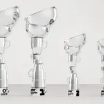 Podium customers receive this special trophy during GP Italy: ‘Cups and plates’